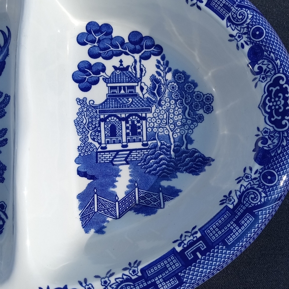 Vintage Churchill England Willow Divided Dish - Picture 4 of 5